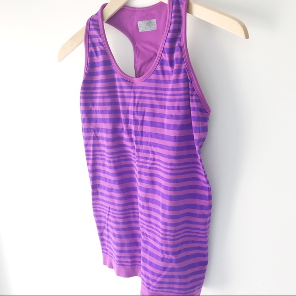 Athleta Neon Stripe Racerback Tank Top Small - Picture 3 of 6